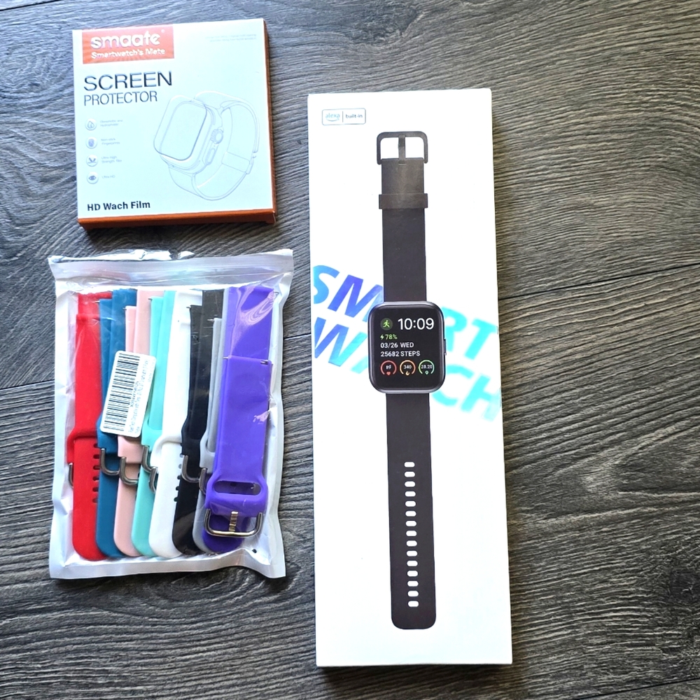 Smartwatch with Multi-Color Bands